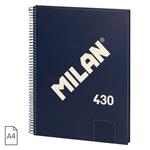 CUADERNO MILAN SERIE 1918 ESPIRAL A4 80H LISO AZUL | 8411574110248 | Librería Castillón - Comprar libros online Aragón, Barbastro