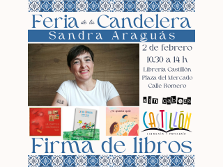 Sandra Araguás firma ejemplares de sus libros en la 513ª Feria de la Candelera | CastillónBlog - Librería Castillón - Comprar libros online Aragón, Barbastro