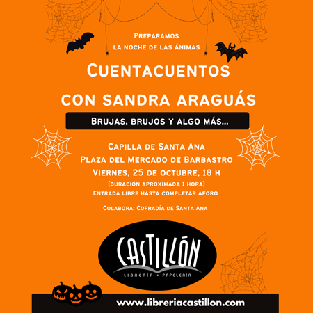 Cuentacuentos con Sandra Araguás en Barbastro | CastillónBlog - Librería Castillón - Comprar libros online Aragón, Barbastro