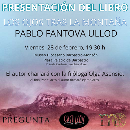 Presentación de "Los ojos tras la montaña" en Barbastro | Librería Castillón - Comprar libros online Aragón, Barbastro