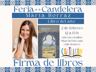 Firma de libros de Marta Borraz en la Feria de la Candelera 2025 | CastillónBlog - Librería Castillón - Comprar libros online Aragón, Barbastro