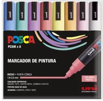 POSCA PC5M/8C ESTUCHE 8 ROTULADORES COLORES PASTEL | 8435009952944 | Librería Castillón - Comprar libros online Aragón, Barbastro