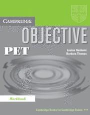 OBJETIVE PET WORKBOOK | 9780521805803 | HASHEMI, LOUISE; THOMAS, BARBARA | Librería Castillón - Comprar libros online Aragón, Barbastro