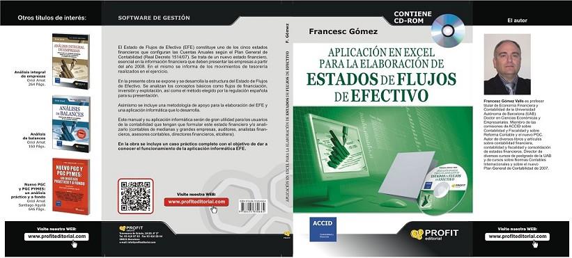 APLICACION EN EXCEL PARA LA ELABORACION DE ESTADOS DE FLUJOS DE EFECTIVO | 9788415330684 | GOMEZ VALLS, FRANCESC | Librería Castillón - Comprar libros online Aragón, Barbastro