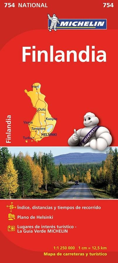 MAPA NATIONAL FINLANDIA - MICHELIN 754 | 9782067172906 | MICHELIN | Librería Castillón - Comprar libros online Aragón, Barbastro