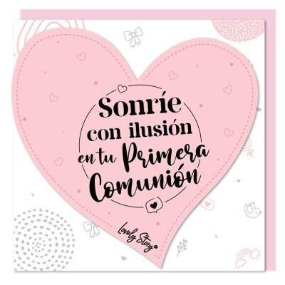 TARJETA DE FELICITACIÓN  SONRIE CON ILUSIÓN EN TU PRIMERA COMUNIÓN | 8435458083077 | Librería Castillón - Comprar libros online Aragón, Barbastro