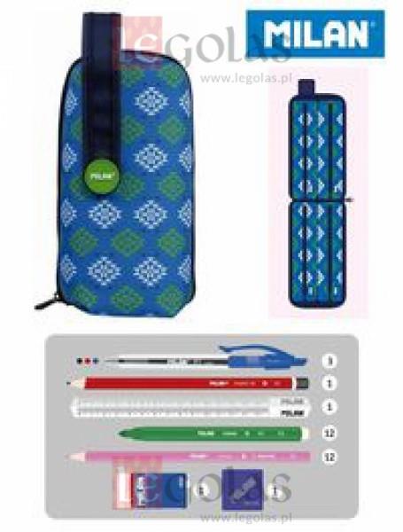 HANDLY MULTIPENCILCASE  MILAN CONTENIDO AZTEK AZUL 08875AZB | 8411574072164 | Librería Castillón - Comprar libros online Aragón, Barbastro