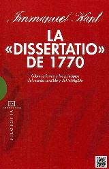 DISSERTATIO DEL 1770. | 9788490550731 | KANT, I. | Librería Castillón - Comprar libros online Aragón, Barbastro