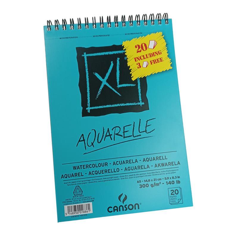 BLOC ACUARELA CANSON XL A5 17+3 HOJAS 300 GRAMOS | 3148950018861 | Librería Castillón - Comprar libros online Aragón, Barbastro