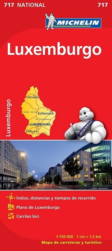 MAPA NATIONAL LUXEMBURGO - MICHELIN 717 | 9782067170797 | MICHELIN | Librería Castillón - Comprar libros online Aragón, Barbastro