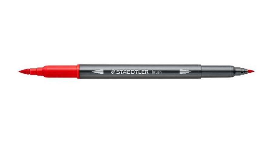 STAEDTLER ROTULADOR DOBLE PUNTA PINCEL ACUARELABLE DESIGN JOURNEY 4007817 rojo inglés | 4007817108185 | Librería Castillón - Comprar libros online Aragón, Barbastro