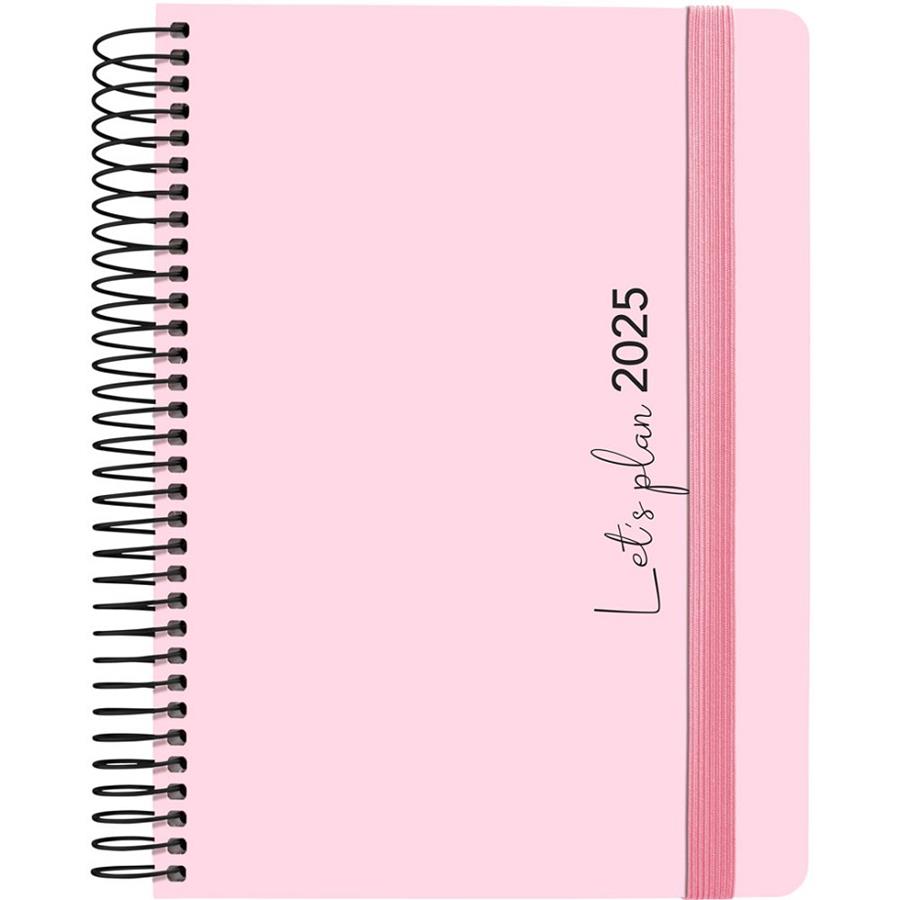 AGENDA 2025 GRAFOPLAS COLORS 15X21CM DÍA PÁGINA SOFT ESPIRAL METALICA CUATRILINGUE ROSA PASTEL | 8413623172665 | Librería Castillón - Comprar libros online Aragón, Barbastro