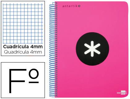 CUADERNO ESPIRAL LIDERPAPEL ANTARTIK Fº TAPA EXTRA DURA 80H 100GR CDL 4MM C/MARGEN ROSA | 8423473746862 | Librería Castillón - Comprar libros online Aragón, Barbastro