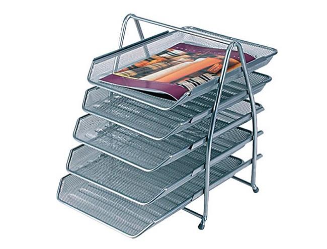 Bandeja sobremesa metálica q-connect kf18476 rejilla plata 5 bandejas movibles 350x275x375 mm. | 5705831184763 | Librería Castillón - Comprar libros online Aragón, Barbastro