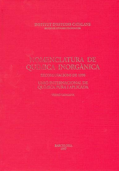 NOMENCLATURA DE QUIMICA INORGANICA | 9788472833609 | Librería Castillón - Comprar libros online Aragón, Barbastro