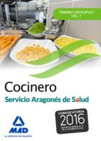 Cocinero Salud de Aragón Temario específico 1 ed.2016 | 9788490937372 | VV.AA. | Librería Castillón - Comprar libros online Aragón, Barbastro