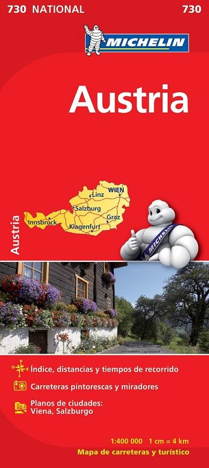 MAPA NATIONAL AUSTRIA - MICHELIN 730 | 9782067171756 | MICHELIN | Librería Castillón - Comprar libros online Aragón, Barbastro