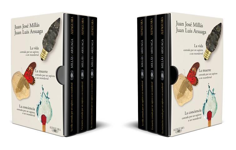 Estuche La vida, La muerte y La conciencia contadas por un sapiens a un neandert | 9788410299252 | Millás, Juan José/Arsuaga, Juan Luis | Librería Castillón - Comprar libros online Aragón, Barbastro