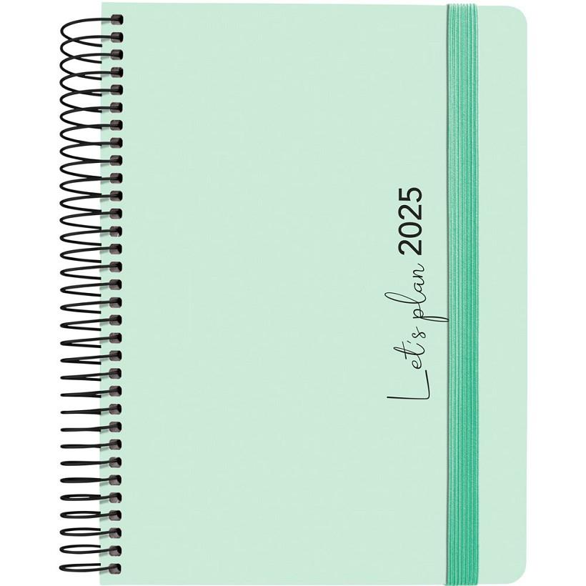 AGENDA 2025 GRAFOPLAS COLORS 15X21CM DÍA PÁGINA SOFT ESPIRAL METALICA CUATRILINGUE VERDE AGUA | 8413623172696 | Librería Castillón - Comprar libros online Aragón, Barbastro