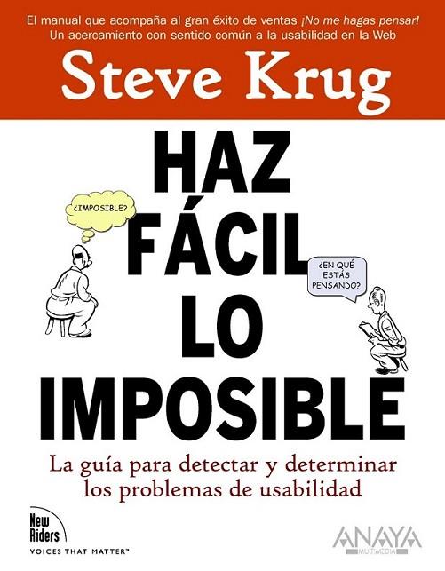 HAZ FÁCIL LO IMPOSIBLE | 9788441527546 | KRUG, STEVE | Librería Castillón - Comprar libros online Aragón, Barbastro