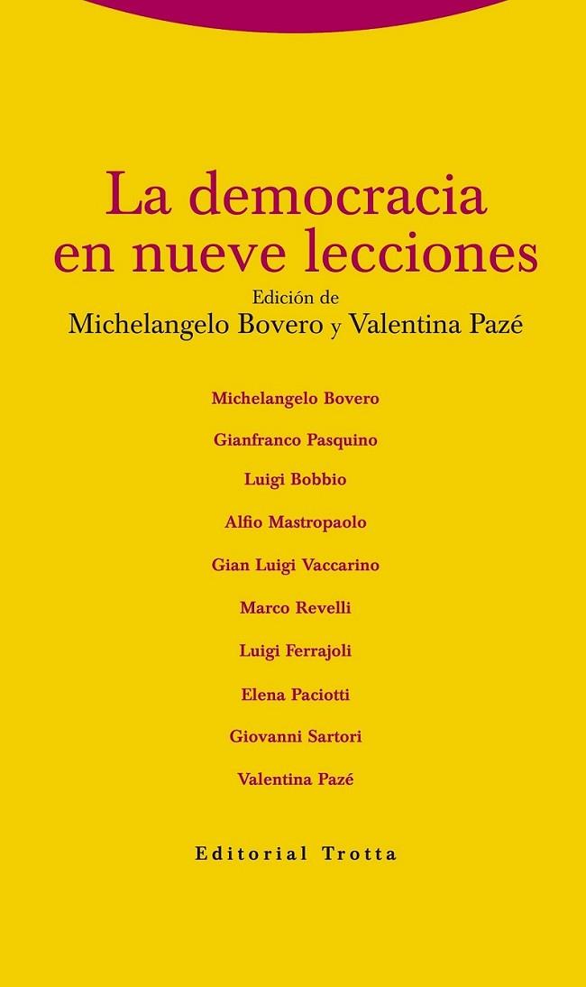 La democracia en nueve lecciones | 9788498795257 | Bovero, Michelangelo; Pazé, Valentina | Librería Castillón - Comprar libros online Aragón, Barbastro