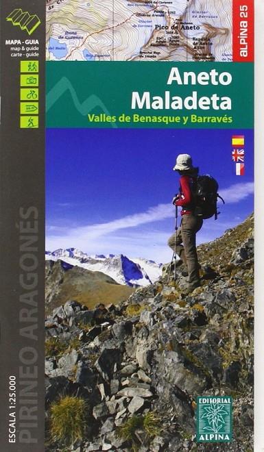 Aneto Maladeta : Valles de Benasque y Barravés : Mapa y guía excursionista Alpina | 9788480905718 | Editorial Alpina | Librería Castillón - Comprar libros online Aragón, Barbastro