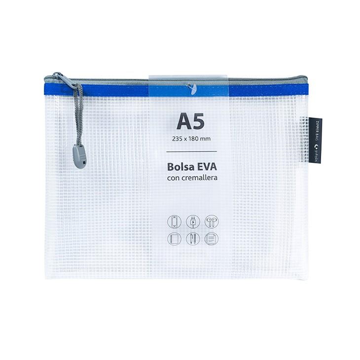 BOLSA ZIPPER BAG A5 EVA AZUL CON CREMALLERA | 8413623492022 | Librería Castillón - Comprar libros online Aragón, Barbastro