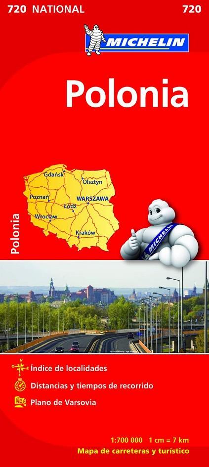 POLONIA ED.2012 - MAPA MICHELIN NATIONAL 720 | 9782067171572 | Librería Castillón - Comprar libros online Aragón, Barbastro