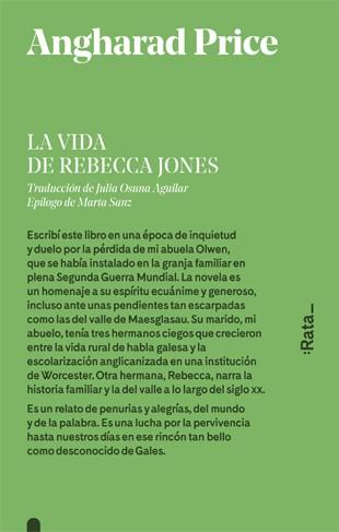 La vida de Rebecca Jones | 9788416738441 | Price, Angharad | Librería Castillón - Comprar libros online Aragón, Barbastro