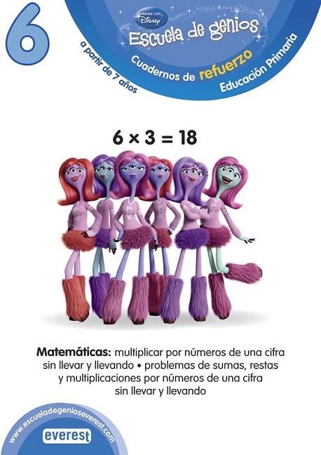 Escuela de genios 6. Cuadernos de refuerzo. Educación Primaria. A partir de 7 años | 9788444151328 | WALT DISNEY COMPANY | Librería Castillón - Comprar libros online Aragón, Barbastro