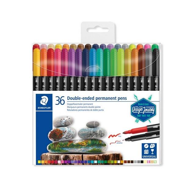 PACK 36 ROTULADORES DOBLE PUNTA PERMANENTES STAEDTLER 3187 TB36 | 4007817042977 | Librería Castillón - Comprar libros online Aragón, Barbastro