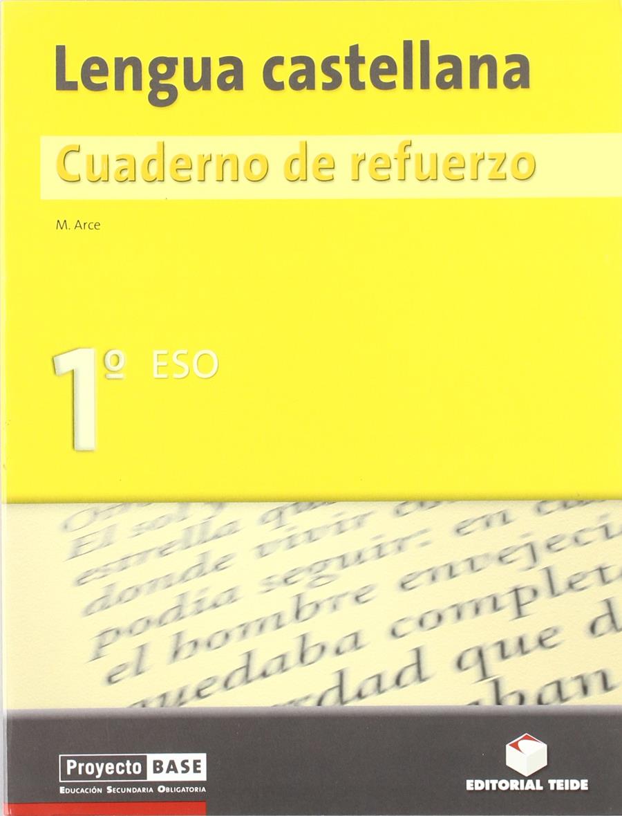 Cuaderno de refuerzo. Lengua castellana 1º ESO | 9788430748662 | Arce Lasso, Mercè | Librería Castillón - Comprar libros online Aragón, Barbastro