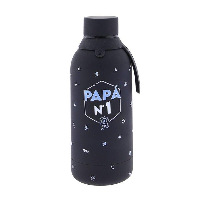 BOTELLA ACERO INOXIDABLE 500 ML PAPA Nº 1 BLACK | 8435458009770 | Librería Castillón - Comprar libros online Aragón, Barbastro