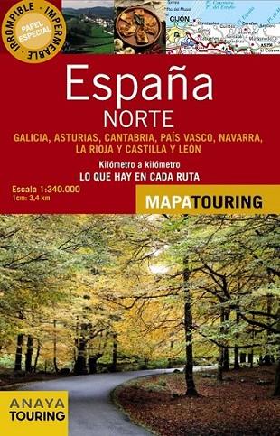 Mapa de carreteras 1:340.000 - Norte de España (desplegable) | 9788499355573 | Anaya Touring Club | Librería Castillón - Comprar libros online Aragón, Barbastro