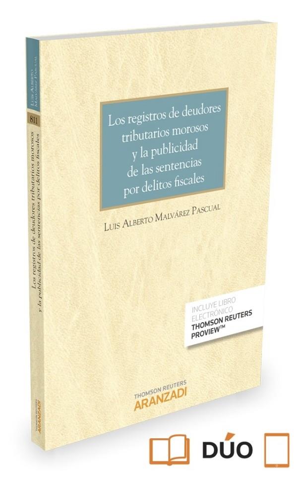 Los registros de deudores tributarios morosos y la publicidad de las sentencias | 9788490997093 | Malvárez Pascual, Luis Alberto | Librería Castillón - Comprar libros online Aragón, Barbastro