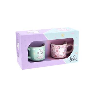 SET 2 TAZAS MINI 50 ml UNICORNIO Y GATO TZM8D2447 | 8435458006595 | Librería Castillón - Comprar libros online Aragón, Barbastro