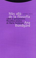 MAS ALLA DE LA FILOSOFIA | 9788481644289 | BUNDGARD, ANA | Librería Castillón - Comprar libros online Aragón, Barbastro