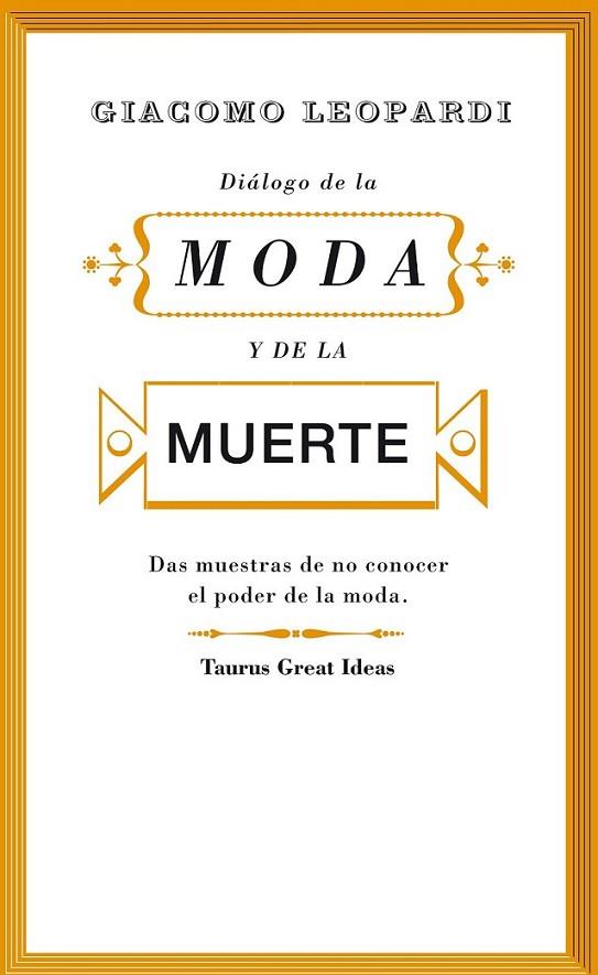 Diálogo de la moda y de la muerte | 9788430607242 | Giacomo Leopardi | Librería Castillón - Comprar libros online Aragón, Barbastro