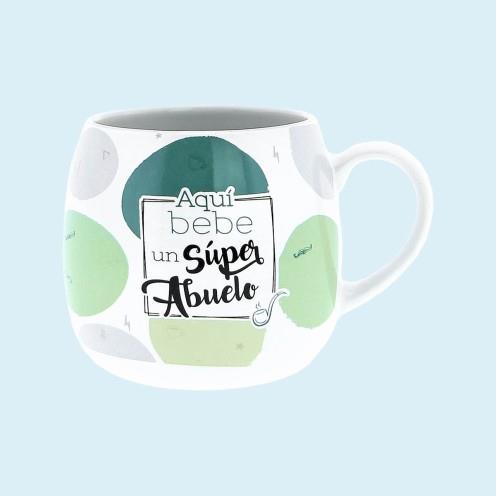 TAZA OVALADA LOVELY STORY AQUI BEBE UN SUPER ABUELO | 8435458035786 | Librería Castillón - Comprar libros online Aragón, Barbastro