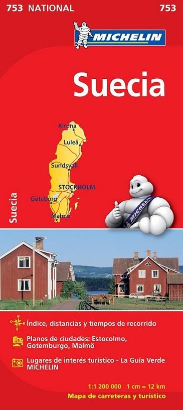 MAPA NATIONAL SUECIA - MICHELIN 753 | 9782067172838 | MICHELIN | Librería Castillón - Comprar libros online Aragón, Barbastro