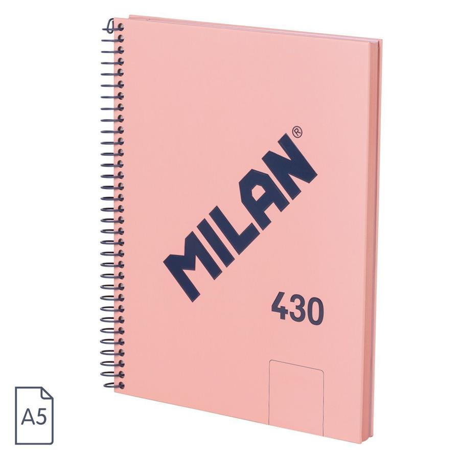 CUADERNO MILAN SERIE 1918 ESPIRAL A5 80H LISO ROSA | 8411574110330 | Librería Castillón - Comprar libros online Aragón, Barbastro