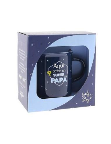 TAZA VINTAGE AQUI BEBE UN SUPER PAPA | 8435458070619 | Librería Castillón - Comprar libros online Aragón, Barbastro