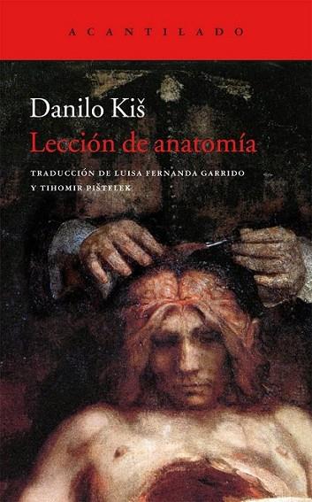 Lección de anatomía | 9788415689256 | Kis, Danilo | Librería Castillón - Comprar libros online Aragón, Barbastro