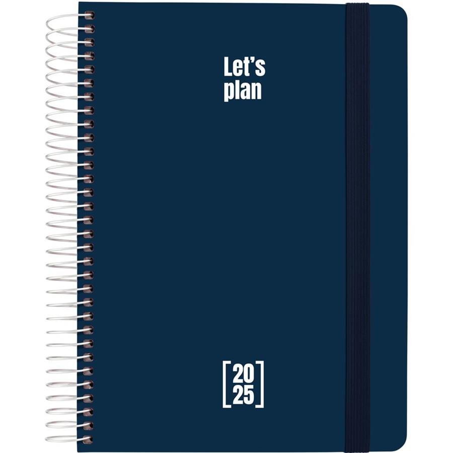 AGENDA 2025 GRAFOPLAS PP 15X21CM DÍA PÁGINA ESPIRAL METALICA AZUL MARINO | 8413623172801 | Librería Castillón - Comprar libros online Aragón, Barbastro