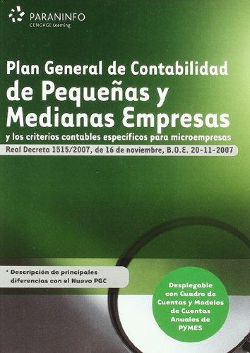 PLAN GENERAL DE CONTABILIDAD PEQUEÑAS Y MEDIANAS EMPRESAS | 9788428330220 | Librería Castillón - Comprar libros online Aragón, Barbastro