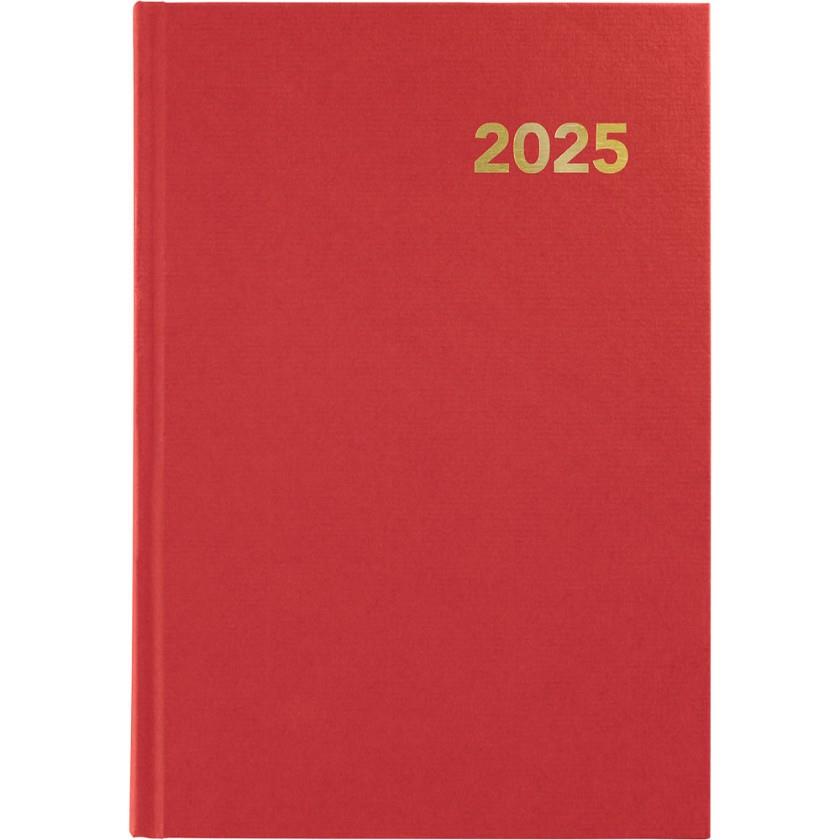 AGENDA 2025 BRETAÑA 145X210 MM DÍA PÁGINA VINILO TAPA DURA CUATRILINGUE ROJO FSC GRAFOPLÁS | 8413623173846 | Librería Castillón - Comprar libros online Aragón, Barbastro