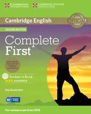 Complete First  Student's Book Pack (Student's Book with Answers with CD-ROM, Class CD) | 9781107698352 | Brook-Hart, Guy | Librería Castillón - Comprar libros online Aragón, Barbastro