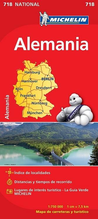 MAPA NATIONAL ALEMANIA - MICHELIN 718 | 9782067170865 | MICHELIN | Librería Castillón - Comprar libros online Aragón, Barbastro