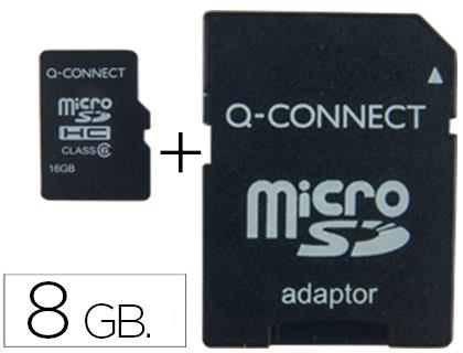 Memoria sd micro q-connect flash 8 gb clase 4 con adaptador | 5705831160118 | Librería Castillón - Comprar libros online Aragón, Barbastro