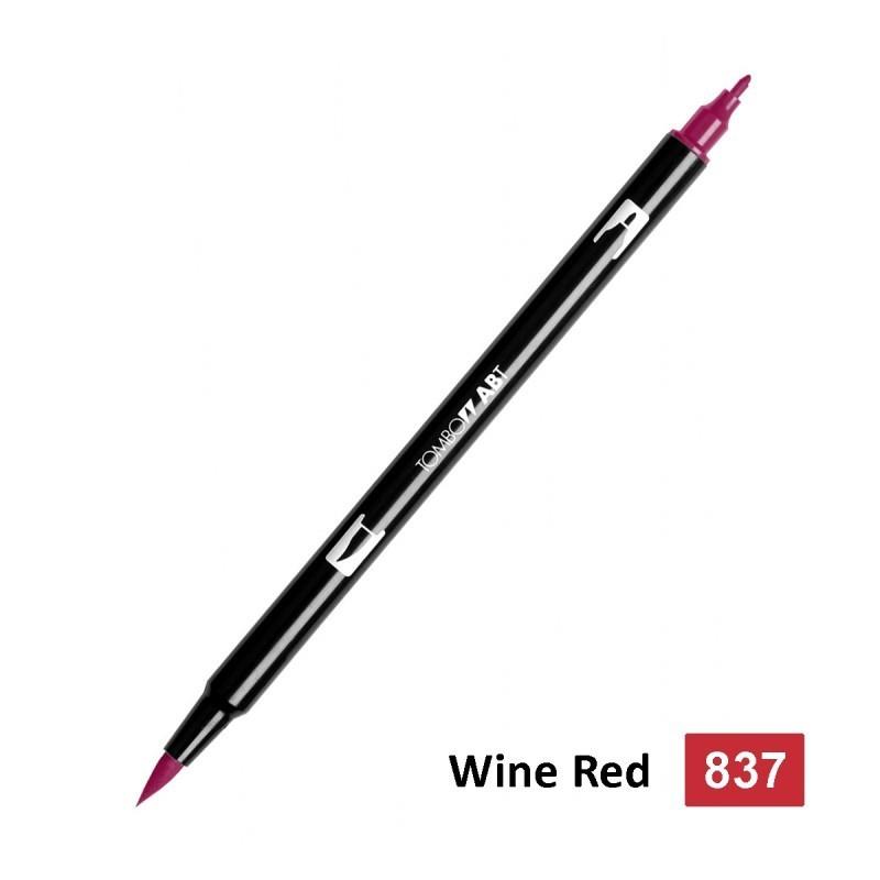 ROTULADOR TOMBOW DUAL BRUSH COLOR WINE RED ABT 837 | 4901991902051 | Librería Castillón - Comprar libros online Aragón, Barbastro